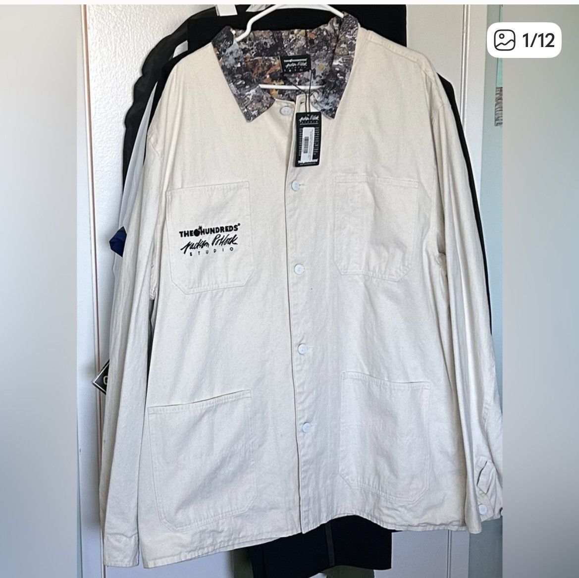 The Hundreds THE HUNDREDS x Jackson Pollock “Studio” Canvas Chore Jacket Size US XXL / EU 58 / 5 - 8 Thumbnail