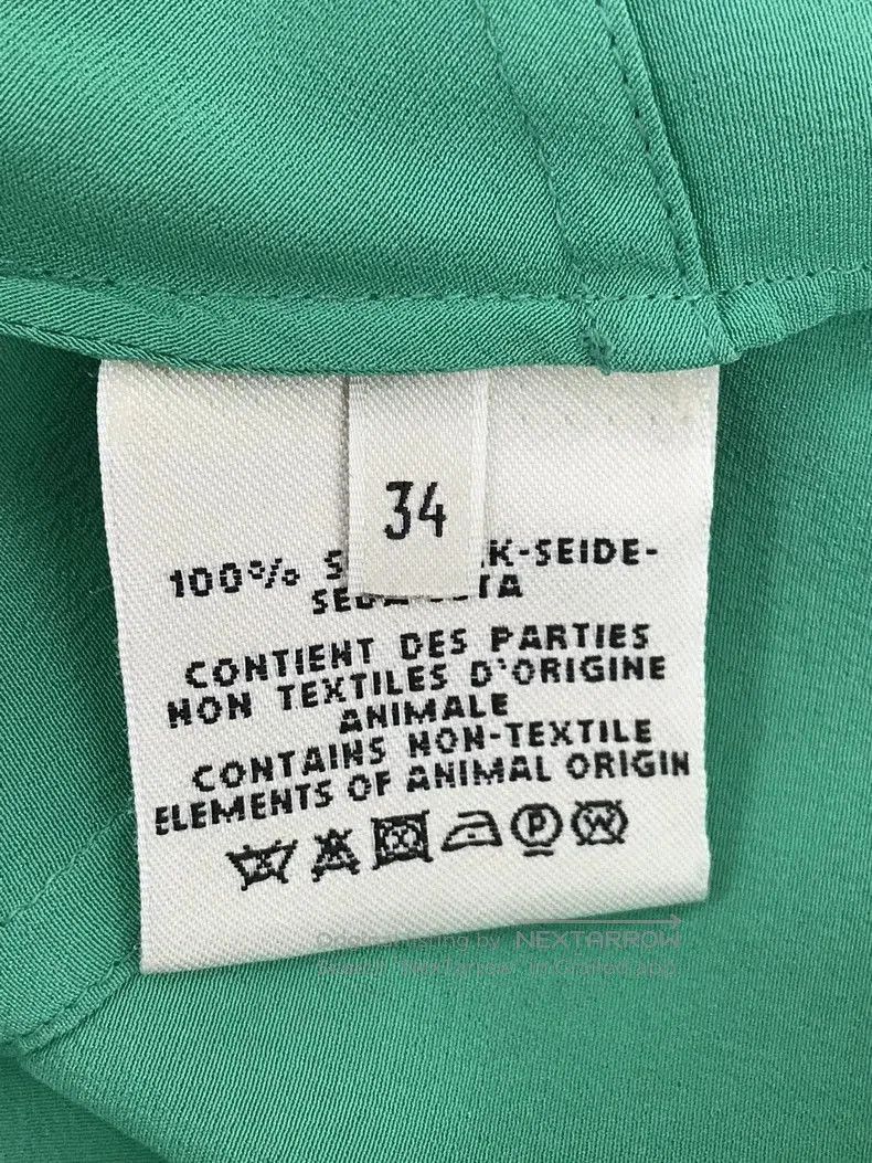 Hermes Hermes Green Silk Tie. Size US XS / EU 42 / 0 - 4 Thumbnail