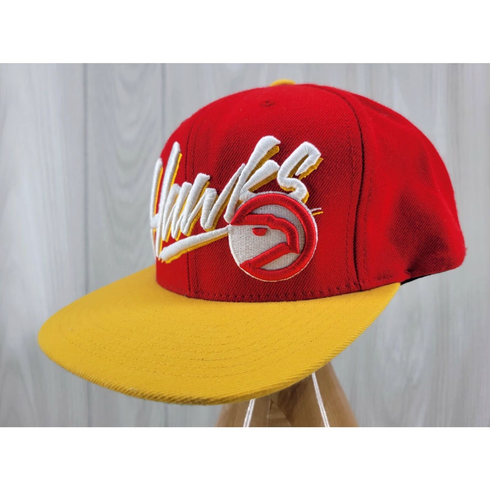 Mitchell & Ness Mitchell & Ness Atlanta Hawks Snapback Hat Men Red Adjustable Snapback 90s G2 Size ONE SIZE - 3 Thumbnail