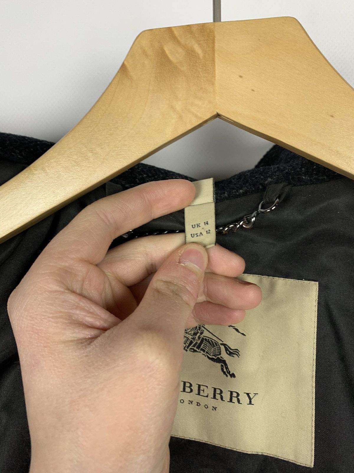 Burberry Burberry London Duffle Coat Wool Sz IT 46 Black Hooded 90’s Size L / US 10 / IT 46 - 15 Thumbnail