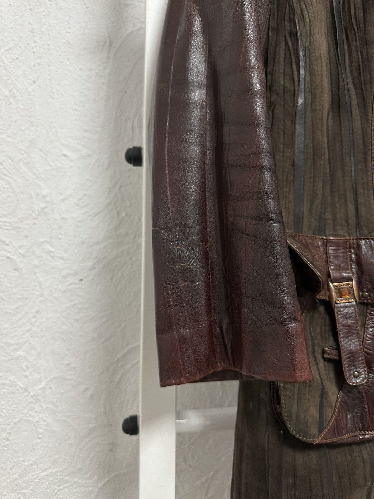 Vintage Vintage 90s Women’s Leather Trench Coat Der Nova L size Size L / US 10 / IT 46 - 4 Thumbnail