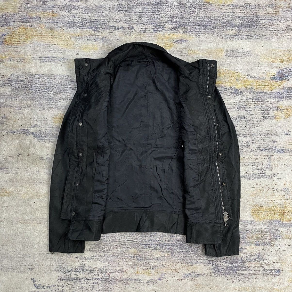 Japanese Brand × Le Grande Bleu (L.G.B.) × Shellac Shellac bikers jacket Size US S / EU 44-46 / 1 - 7 Thumbnail