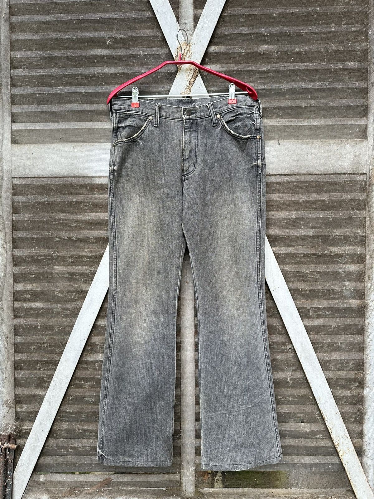 Wrangler 👹Vintage Wrangler Bootcut Grey Jeans Size US 30 / EU 46 - 6 Thumbnail