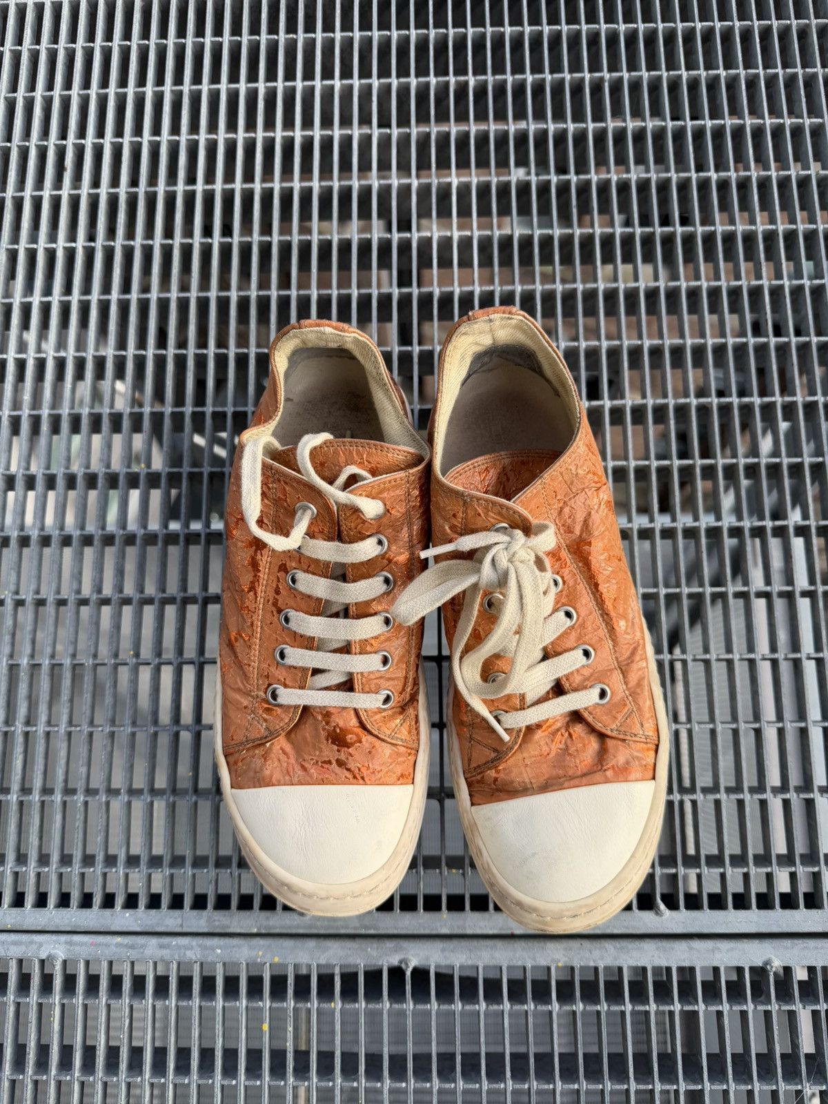Rick Owens Drkshdw Rick Owens Drkshdw Papaya Low Ramones Size US 6.5 / IT 36.5 - 2 Thumbnail