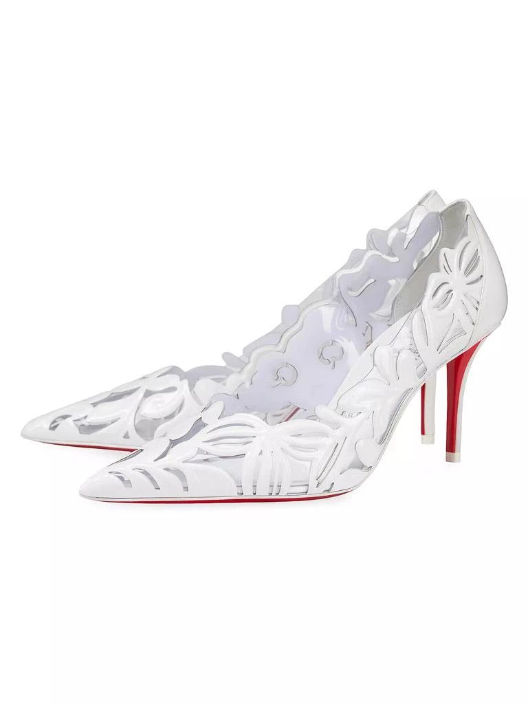 Christian Louboutin oc11z0525 Apostropha Petunia 80 Pvc Pumps in White Size US 6 / IT 36 - 1 Thumbnail