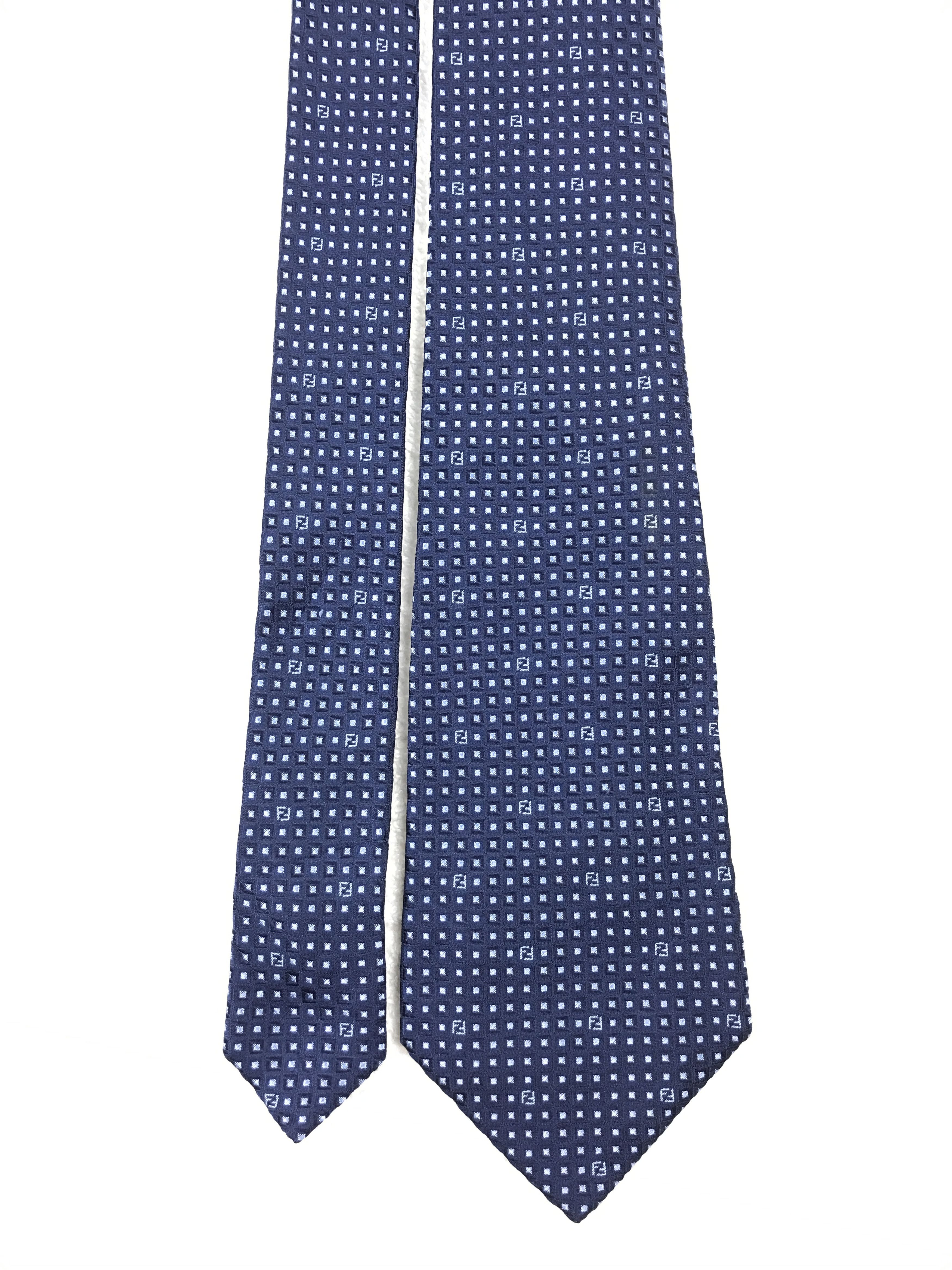 Fendi Vintage Fendi Monogram Silk Necktie Size ONE SIZE - 3 Thumbnail