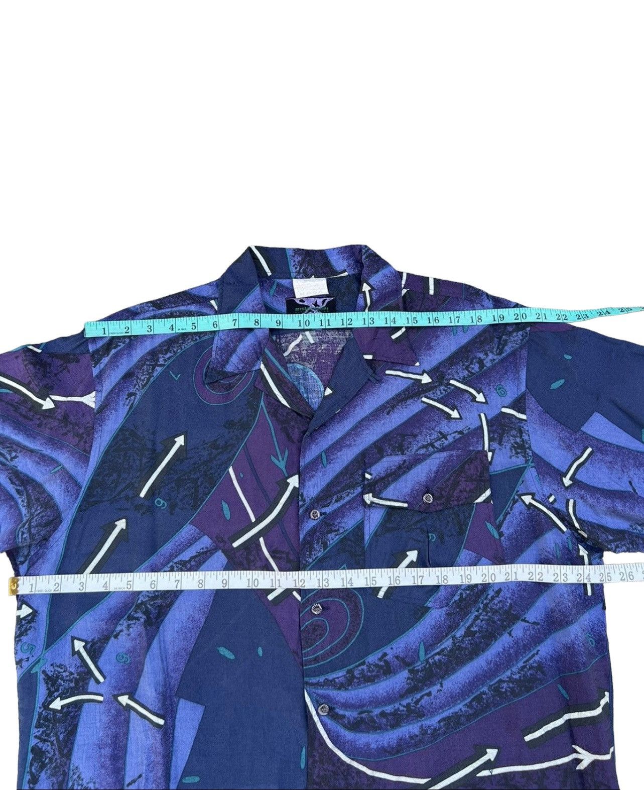 Vintage Vtg 90s Arrston Volaju Japan Abstract Psychedelic Art Shirt Size US L / EU 52-54 / 3 - 3 Thumbnail
