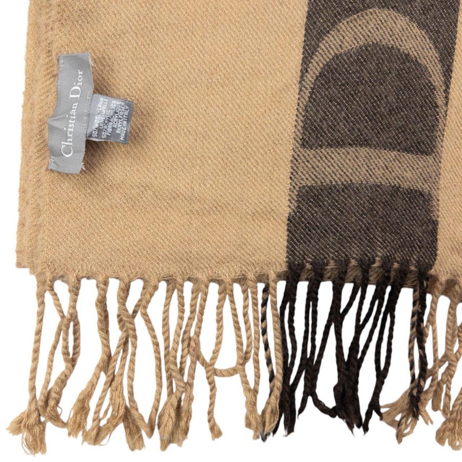 Dior Vintage 2000s Dior Wool Tassel Scarf Size ONE SIZE - 4 Thumbnail