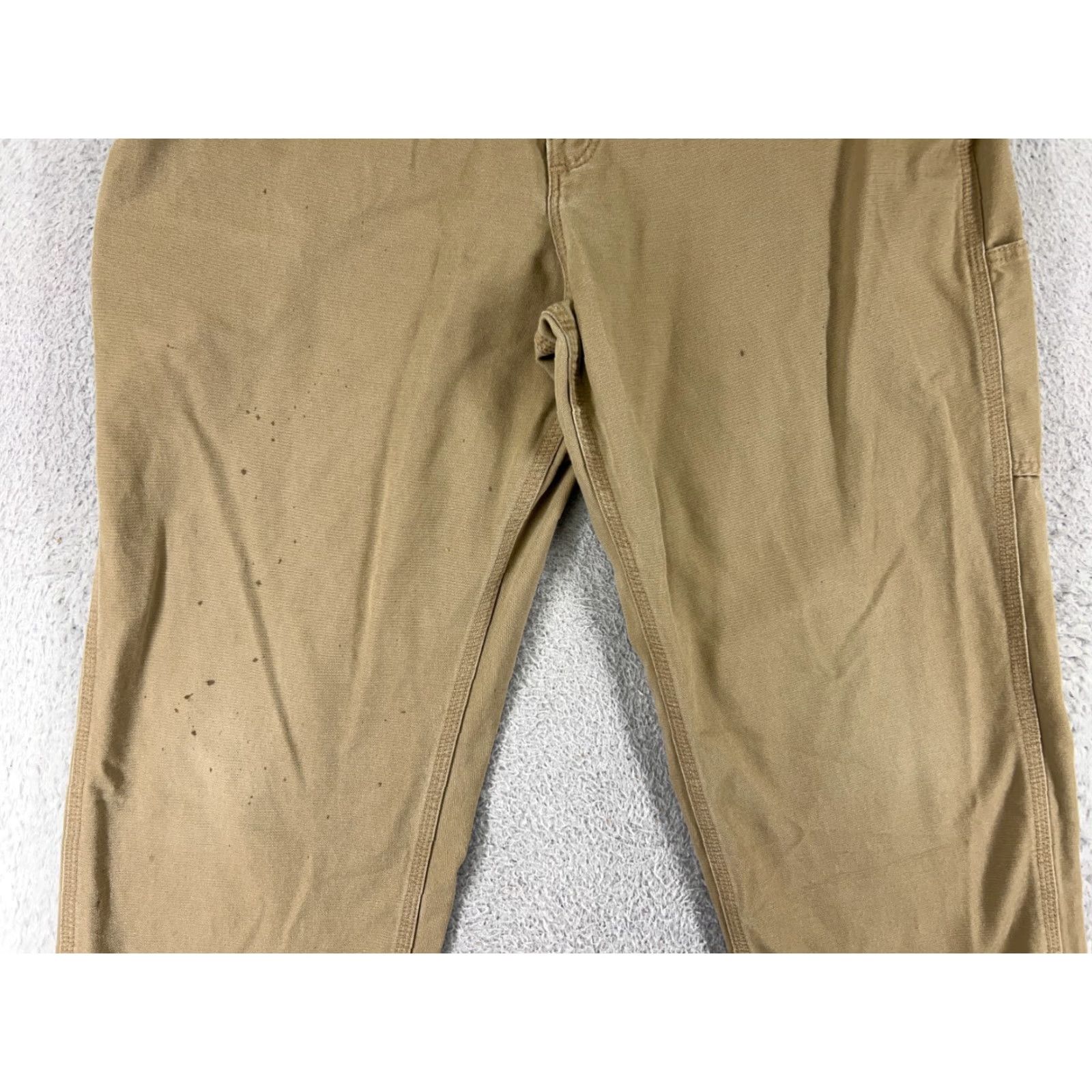 Carhartt Carhartt Pants Mens 38 Beige Duck Fabric Loose Fit FR Cat 2 2112 Cotton Blend Denim Straight 5-Pocket Relaxed Casual Workwear USA Men Size US 38 / EU 54 - 6 Thumbnail
