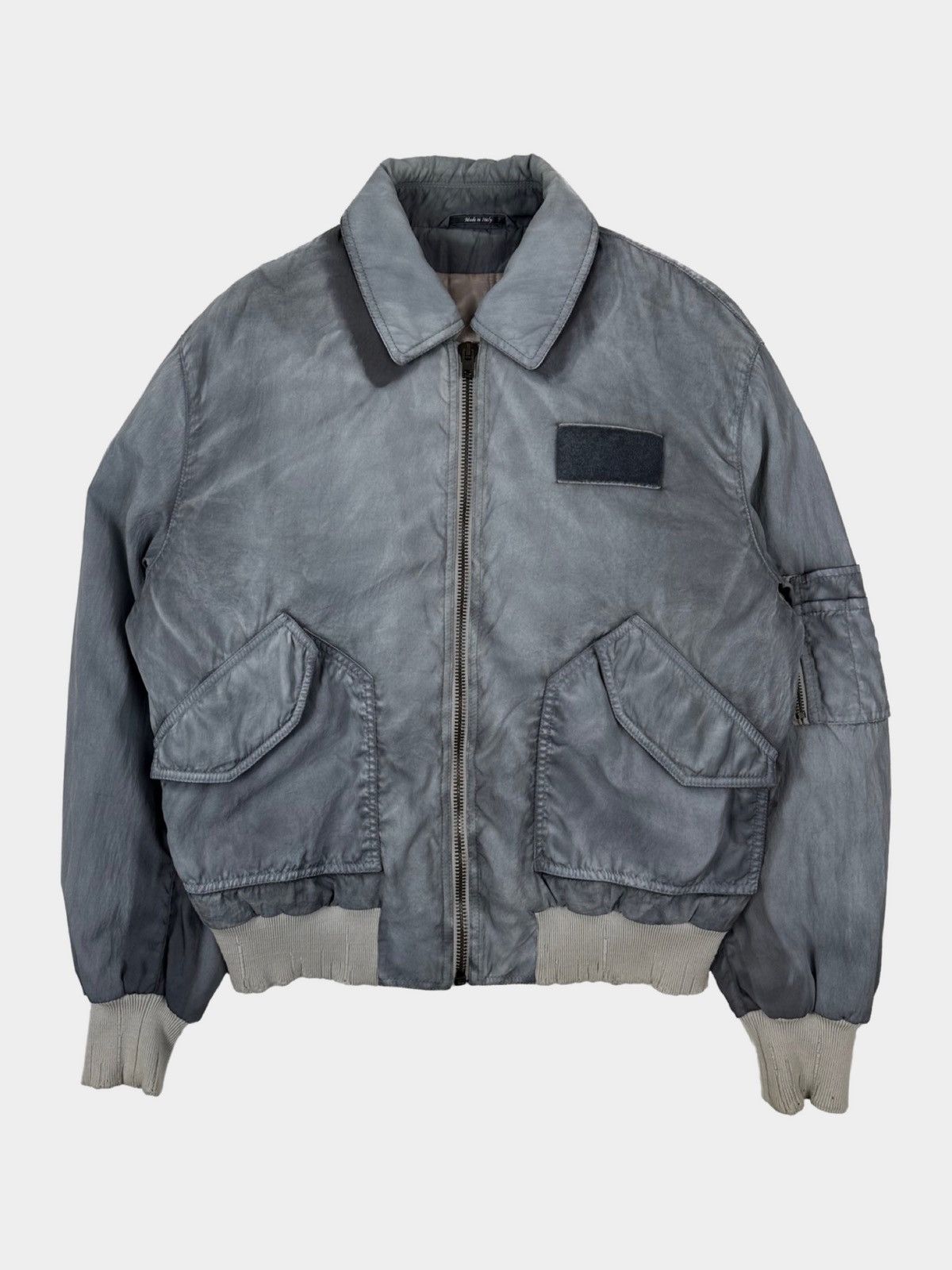 Pre-owned Maison Margiela Ss13 Washed Bomber In Grey