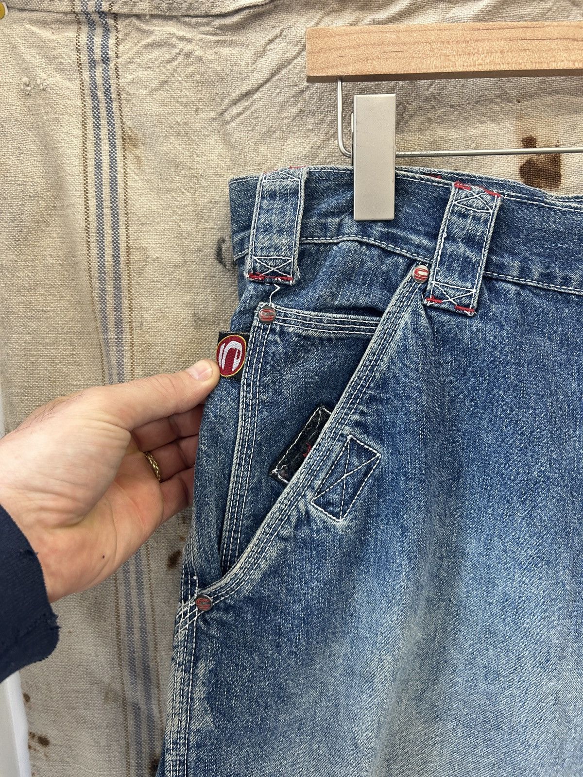 Ecko Unltd. × Marc Ecko × Vintage Vintage Y2K Ecko denim carpenter jean shorts Large 36” Size US 36 / EU 52 - 5 Thumbnail