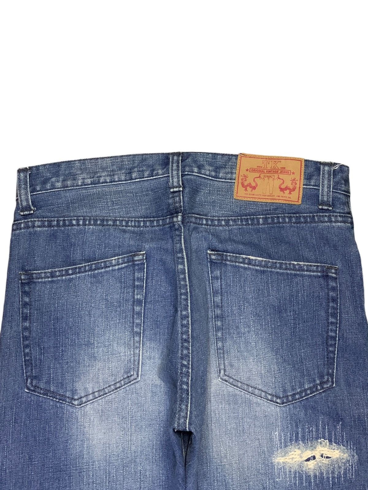 Takeo Kikuchi SALES🔥Vintage Takeo Kikuchi Faded Wash Rip Patched Jeans Size US 31 - 8 Thumbnail