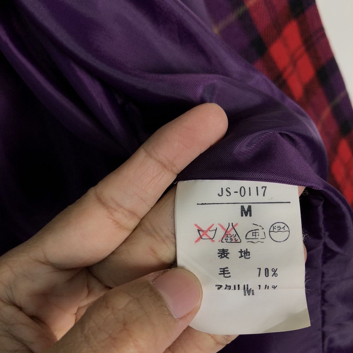 Japanese Brand 🔥Vtg Tartan Design Punk Jacket Style Wind Stream Japan Size US M / EU 48-50 / 2 - 16 Thumbnail