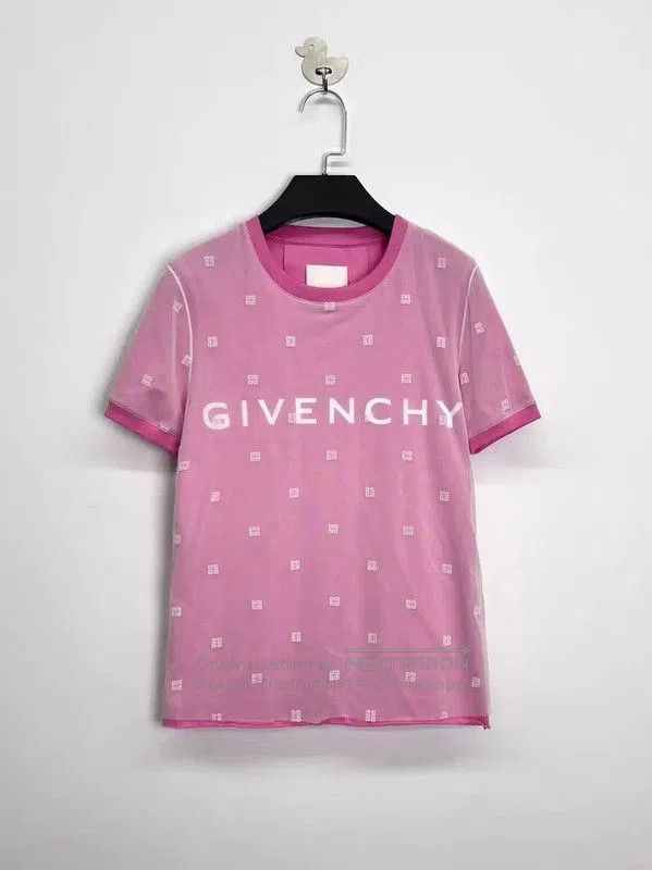 Givenchy Givenchy Pink Silk Blended Short Sleeve T-Shirt . Size XS / US 0-2 / IT 36-38 - 1 Thumbnail