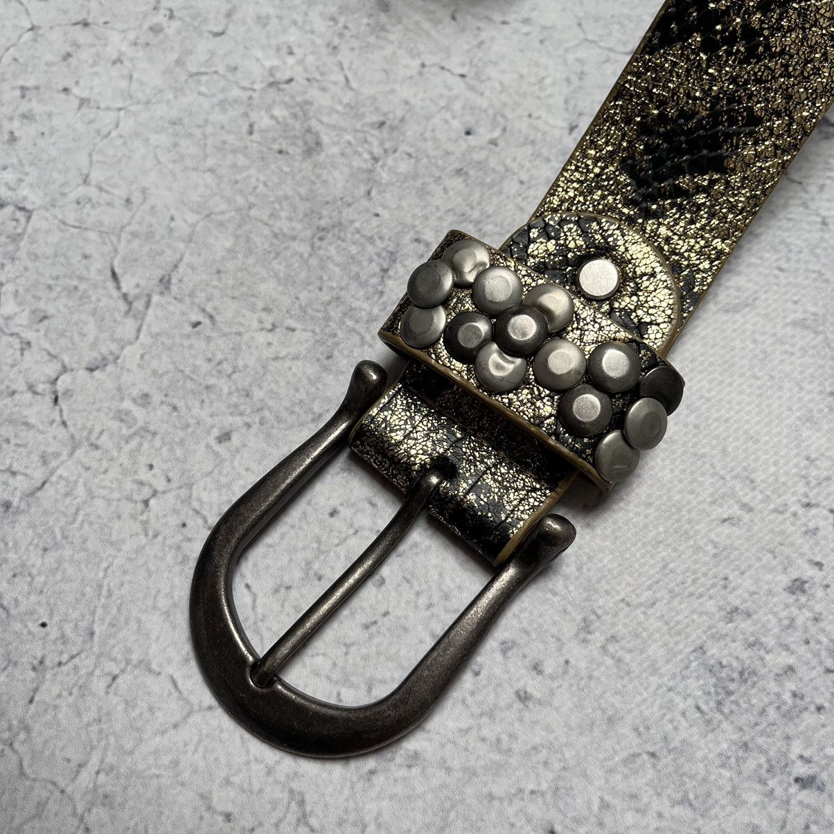Vintage Vintage Leather Belt Crystals Avant Garde Size ONE SIZE - 7 Thumbnail