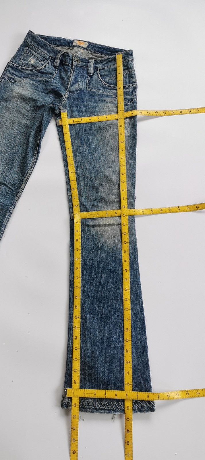Antik Denim Bootcut Antik Denim Distressed Jeans ERD Grunge Size 27" / US 4 / IT 40 - 13 Thumbnail