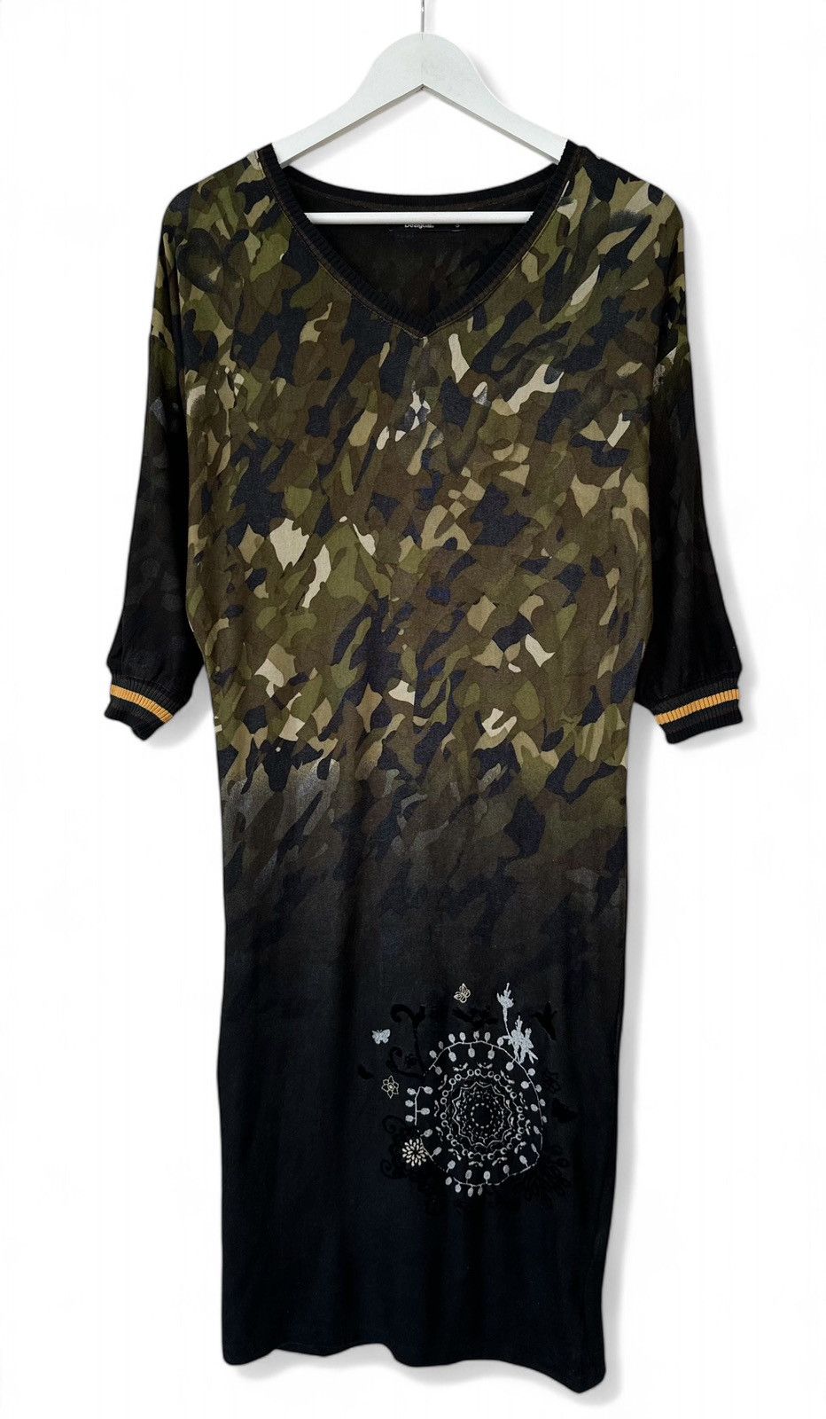 Desigual Desigual Military Print Women's Dress Viscose Size S Size S / US 4 / IT 40 - 1 Thumbnail