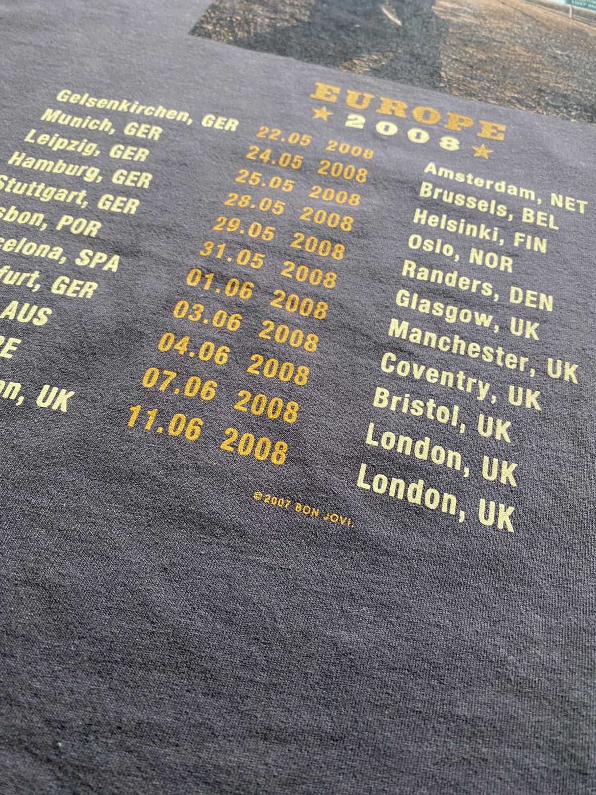 Band Tees × Bon Jovi × Vintage Vintage 07/08 Bon Jovi Europe Tour Band Tee Size US XL / EU 56 / 4 - 9 Thumbnail