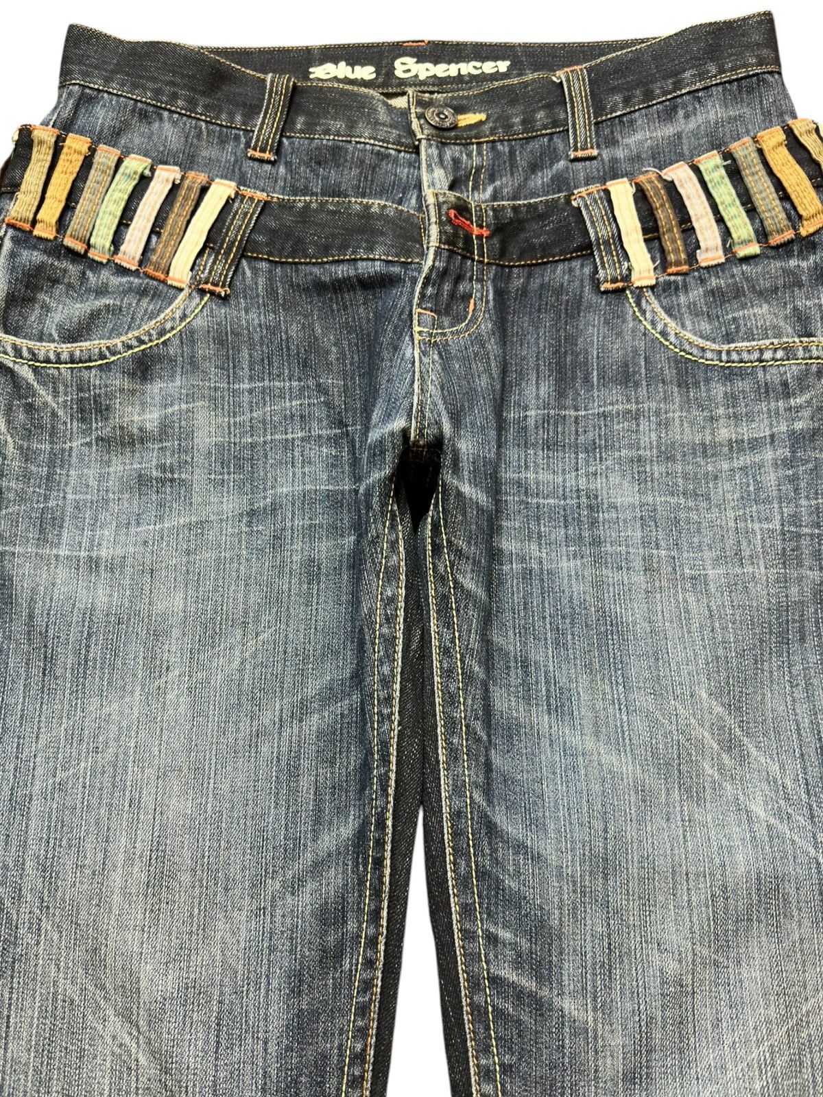 Hysteric Glamour Vintage Blue Spencer Double Waist Clawkmark Denim Size US 32 / EU 48 - 2 Thumbnail