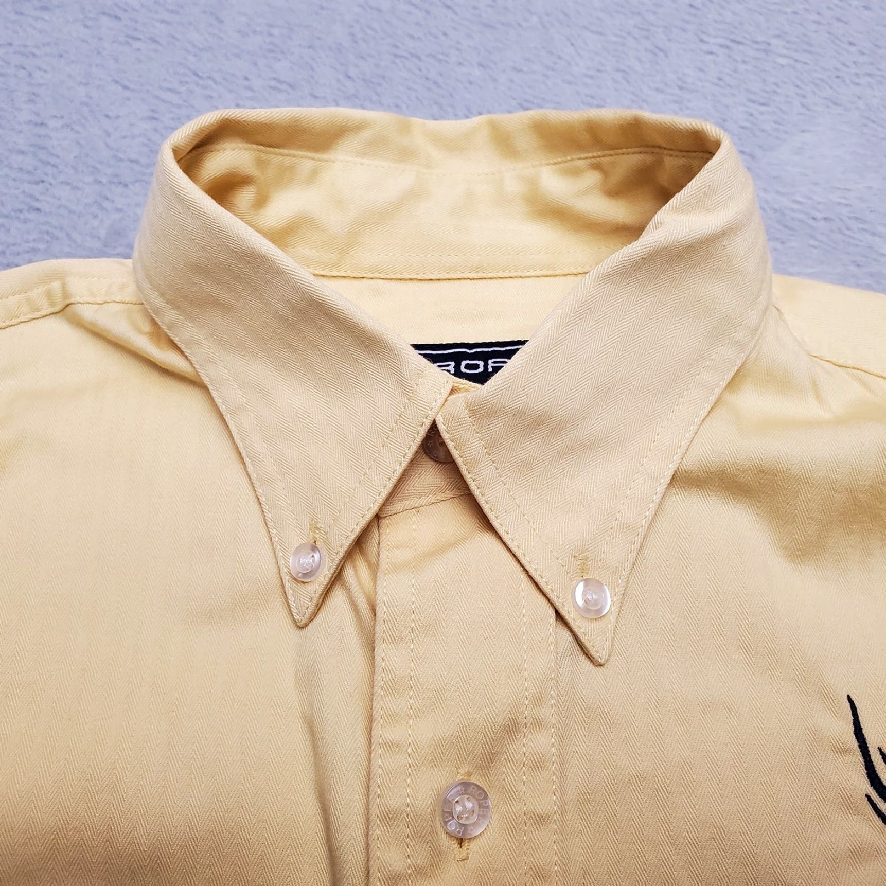 Roper Rocky Mountain Elk Foundation Shirt Men Small Yellow Herringbone Western RMEF Size US S / EU 44-46 / 1 - 4 Thumbnail