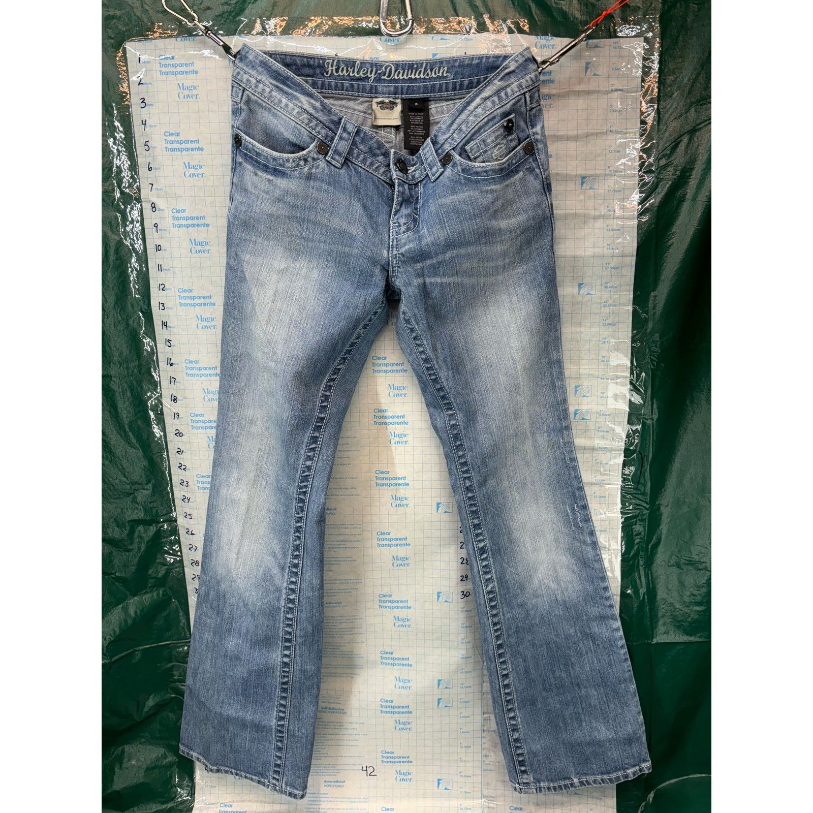 Harley Davidson Harley Davidson Jeans Size 6 Distressed Flair Bottom Size 28" / US 6 / IT 42 - 5 Thumbnail