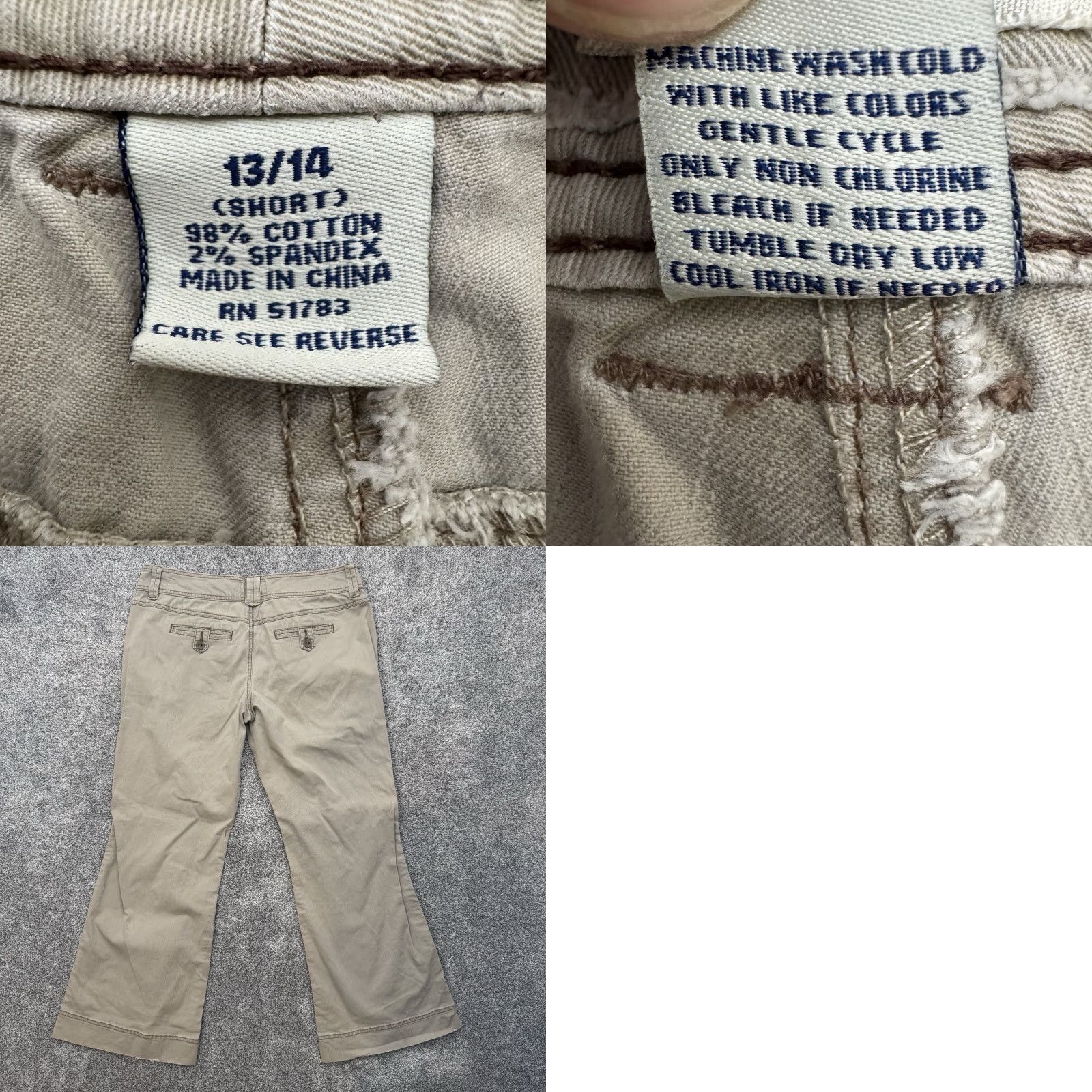 Vintage Maurices Khaki Pants Pants Maurices Khaki Pants 14 Petite Women Bootcut Retro Y2K Casual Beige Cotton Spandex Zip Button Short Flare/Mall Girl Size 36" / US 14 / IT 50 - 8 Thumbnail