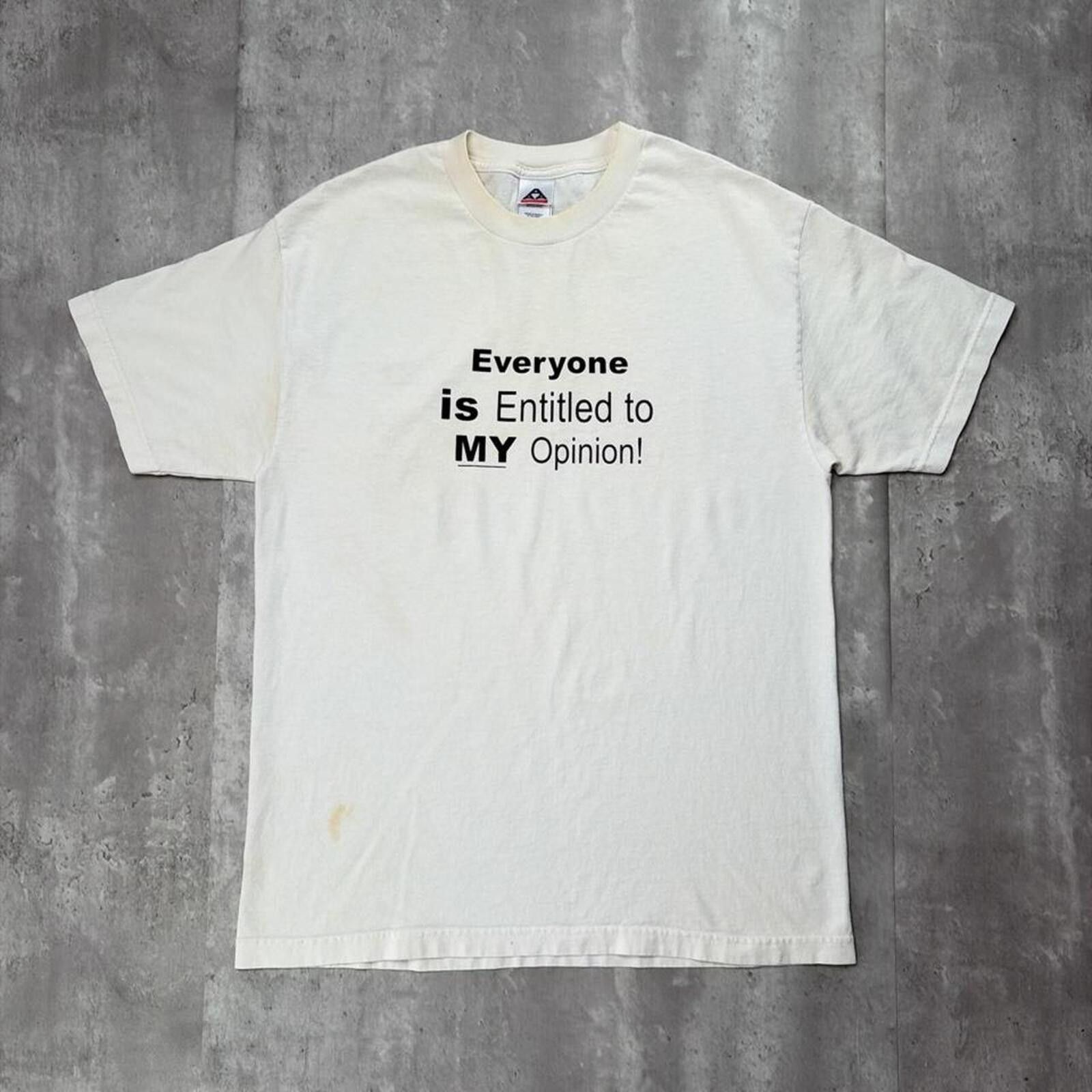 AAA Vintage Everyone Is Entitled To My Opinion Comedy T-Shirt Size US L / EU 52-54 / 3 - 1 Thumbnail