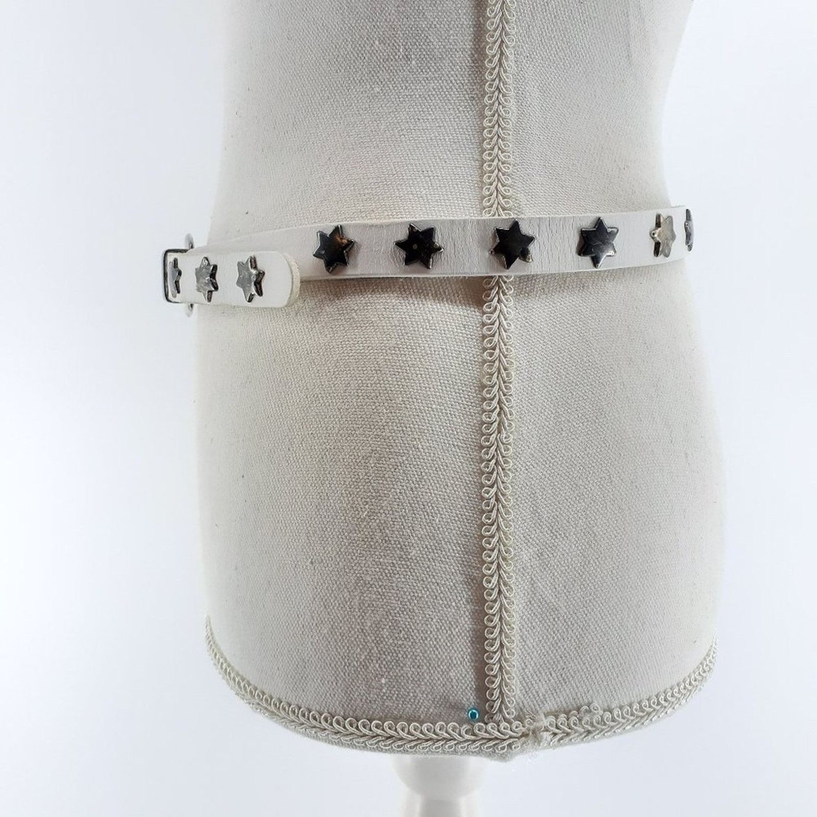 Express Express Jeans Women's White Genuine Leather Belt Size M Size ONE SIZE - 12 Thumbnail