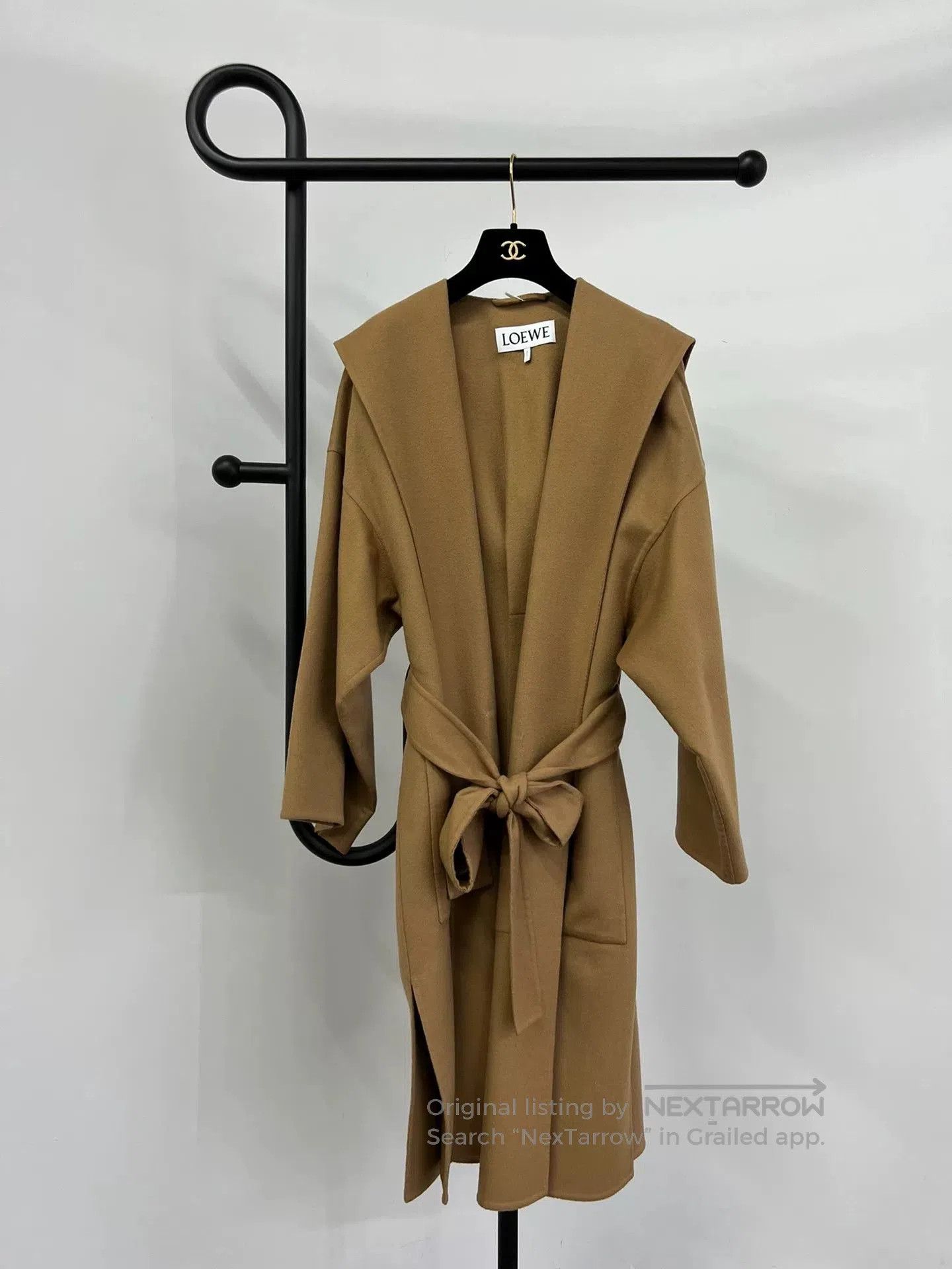 Loewe Loewe Camel Hooded Wool Coat. Size US XS / EU 42 / 0 - 1 Thumbnail