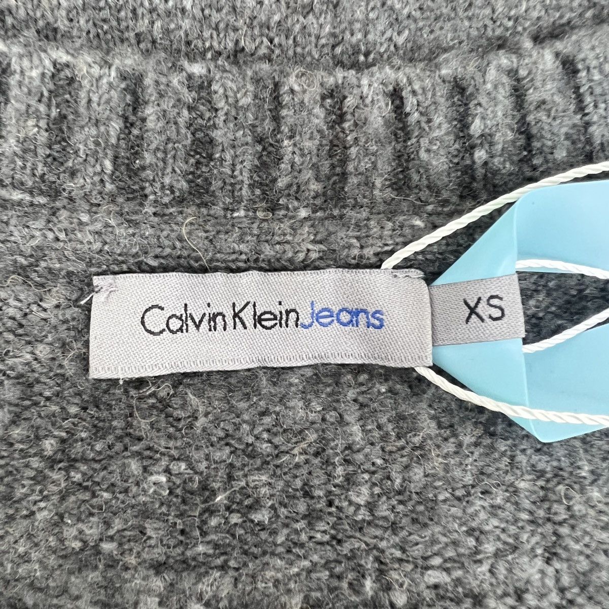 Calvin Klein Calvin Klein Dark Grey Striped Knit Long Sleeve Dress K26WX Size XS / US 0-2 / IT 36-38 - 5 Thumbnail