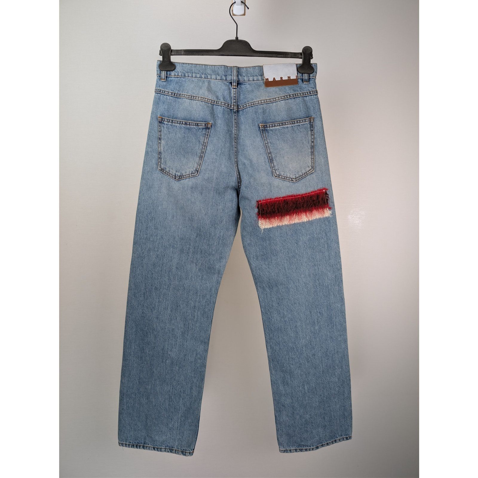 Marni o1rshd1 Embroidered Striped Patch Denim Jean Pants in Blue Size US 32 / EU 48 - 9 Thumbnail