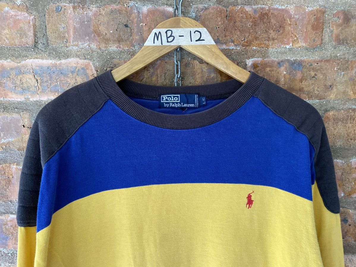 Polo Ralph Lauren 1980s Polo Ralph Lauren Stripe padded shoulder Long Sleeve Size US XL / EU 56 / 4 - 3 Thumbnail