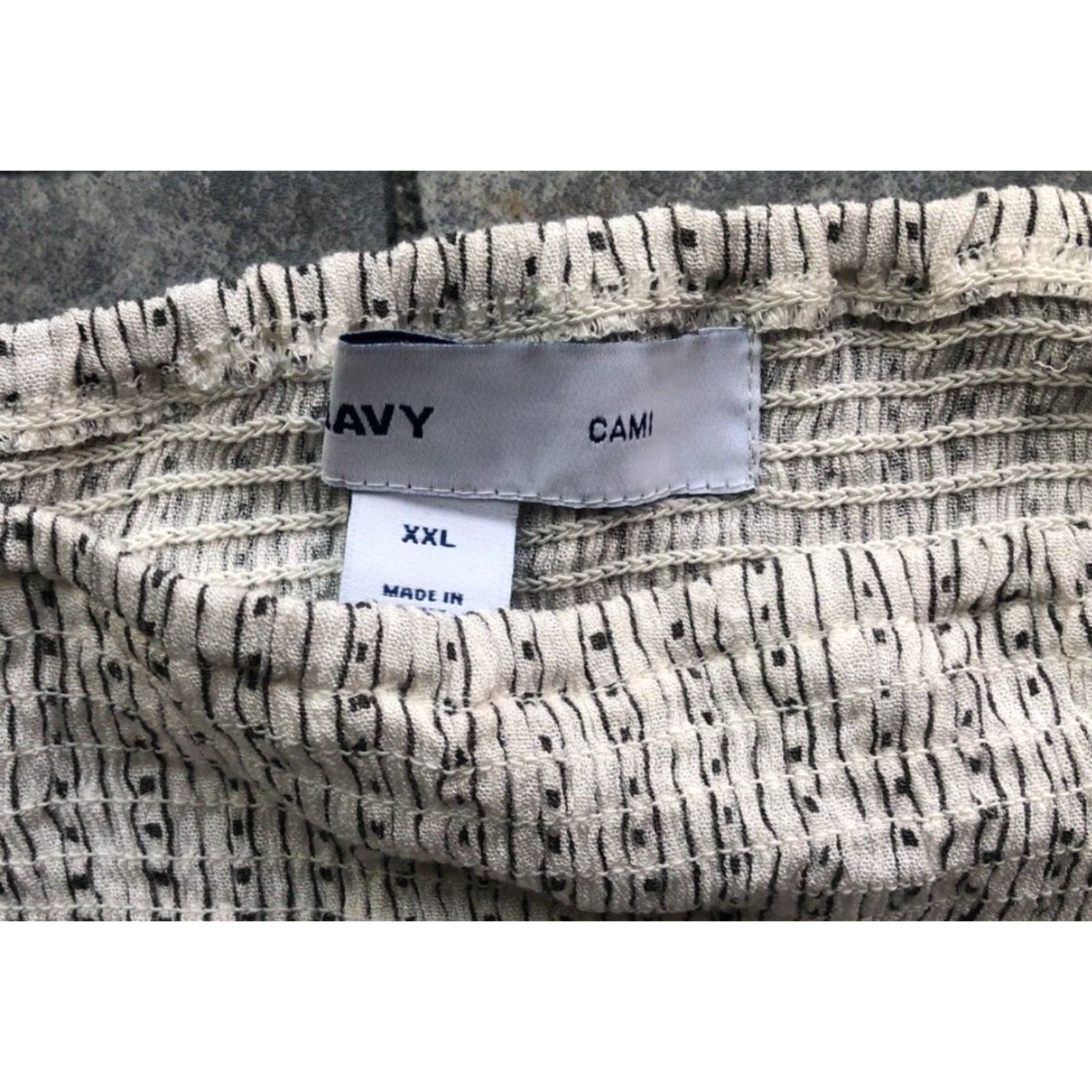Old Navy NWT Old Navy Cami Dress Women's 2XL Midi White Polyester Rayon Viscose Pockets Striped Pullover Summer Spring Fall Dress Size XXL / US 16-18 / IT 52-54 - 7 Thumbnail