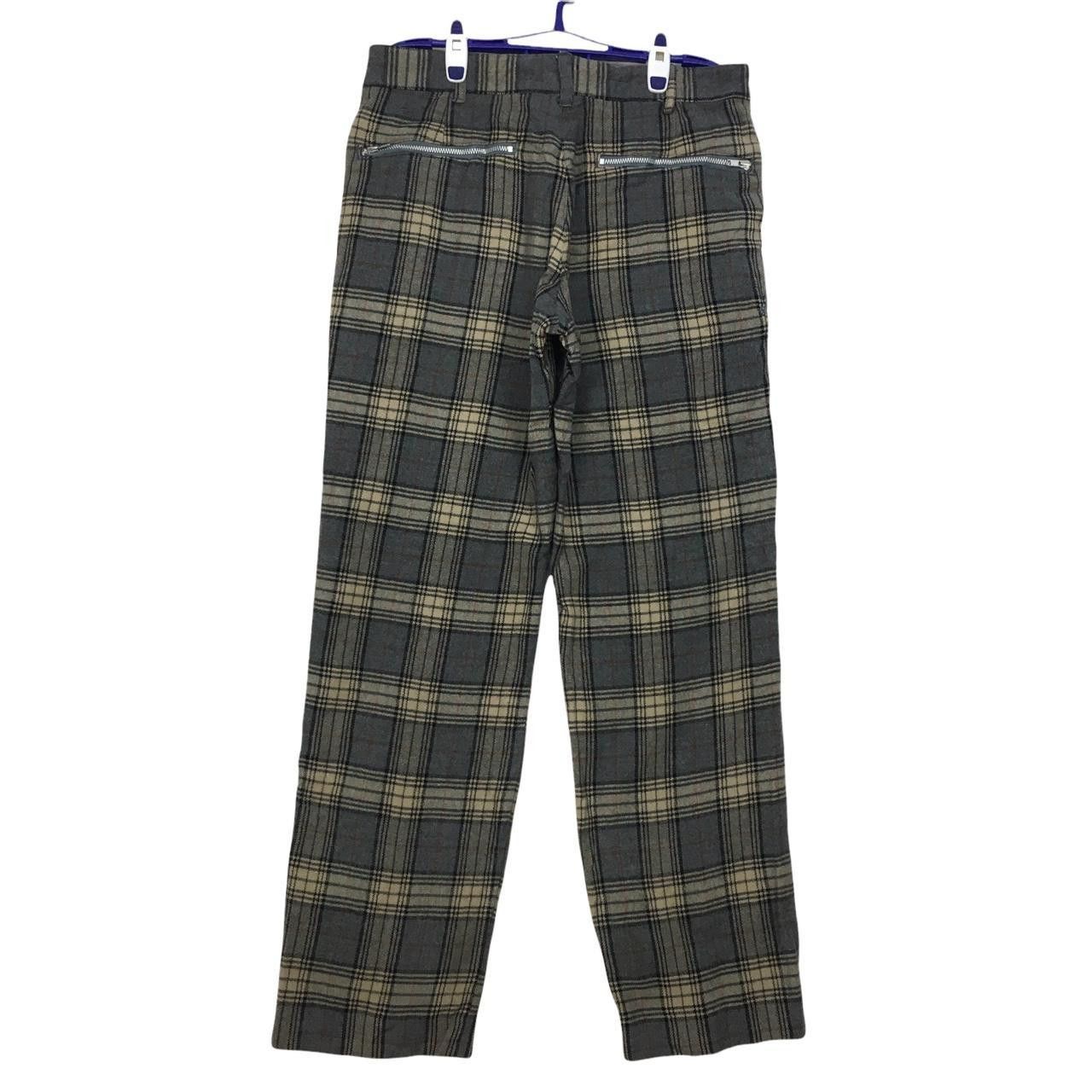 Vintage Vtg BEAMS Long Pants Plaid Trousers Casual Pants Size US 30 / EU 46 - 2 Thumbnail