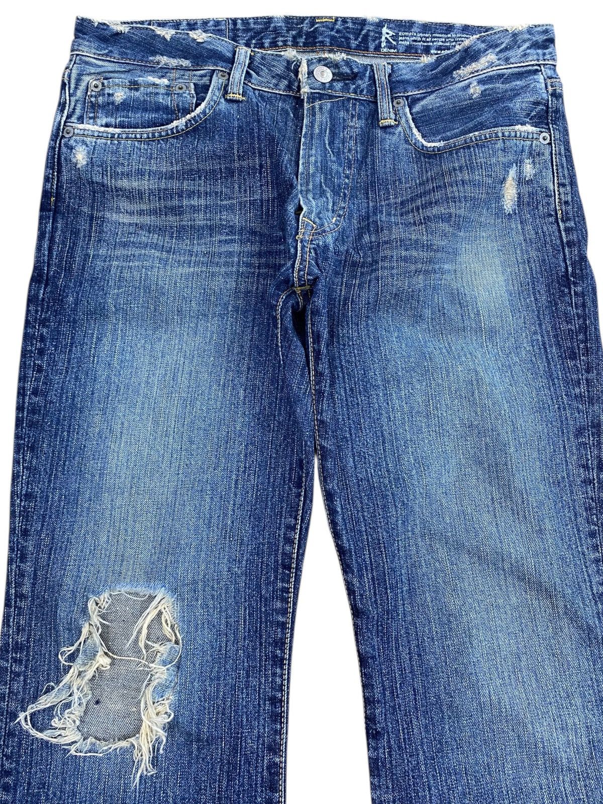 Edwin Edwin Acid Blue Wash Style Distressed Jeans Size US 33 - 2 Thumbnail