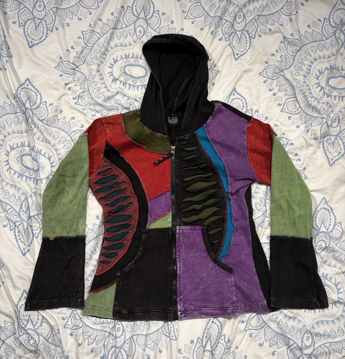 Vintage Y2K Patchwork sweater Small Size US S / EU 44-46 / 1 - 1 Thumbnail
