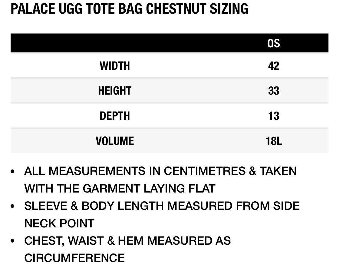 Palace × Ugg Palace Ugg Chestnut Tote Bag Size ONE SIZE - 4 Thumbnail