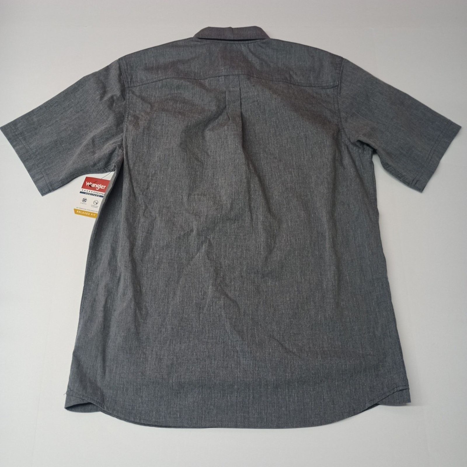 Wrangler Wrangler Men's Relaxed Fit Woven Shirt Size S Small Gray Size US S / EU 44-46 / 1 - 7 Thumbnail