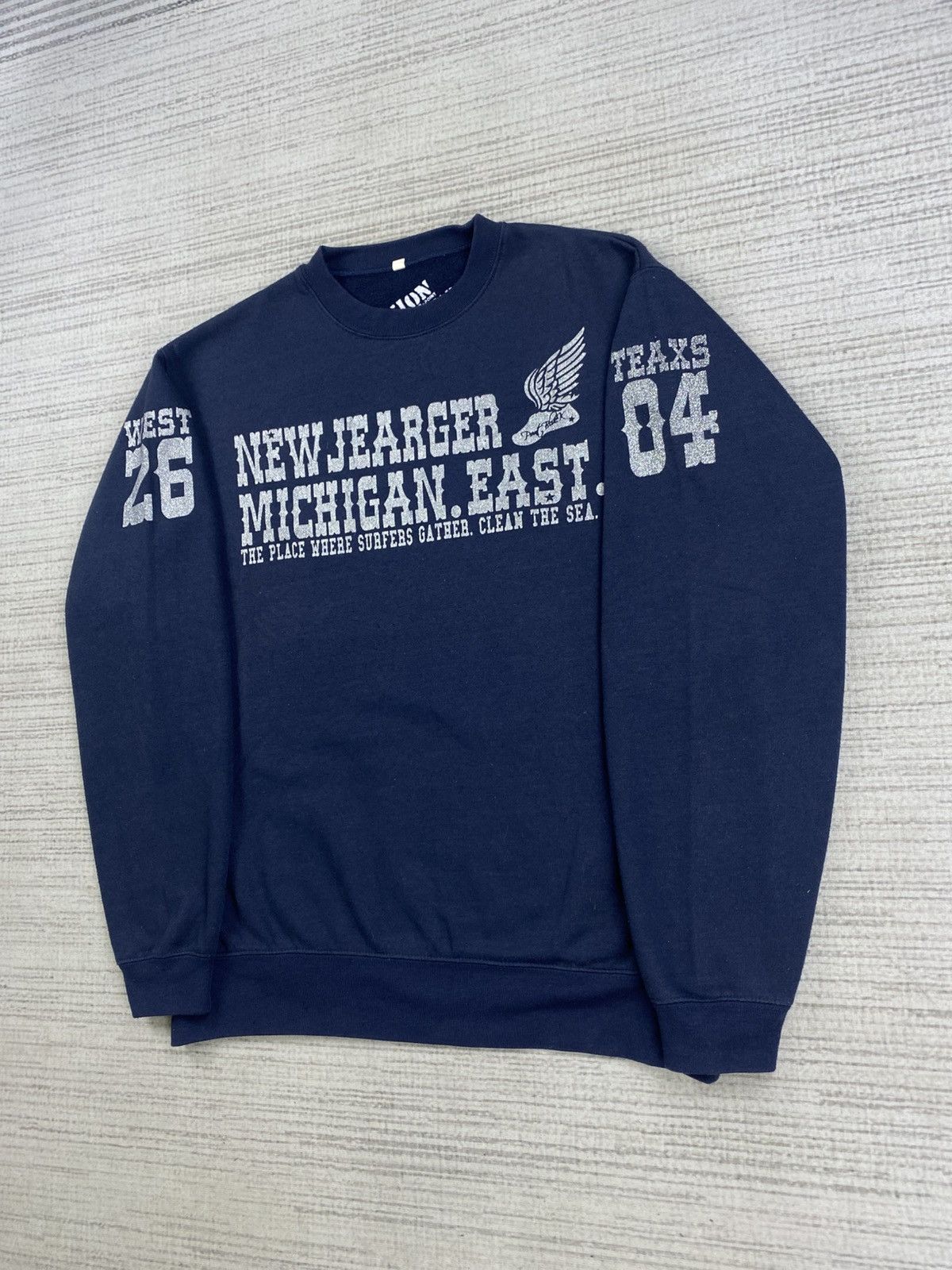 Japanese Brand Vintage New Jearger Michigan Back Hit Print Sweatshirt Size US XL / EU 56 / 4 - 4 Thumbnail