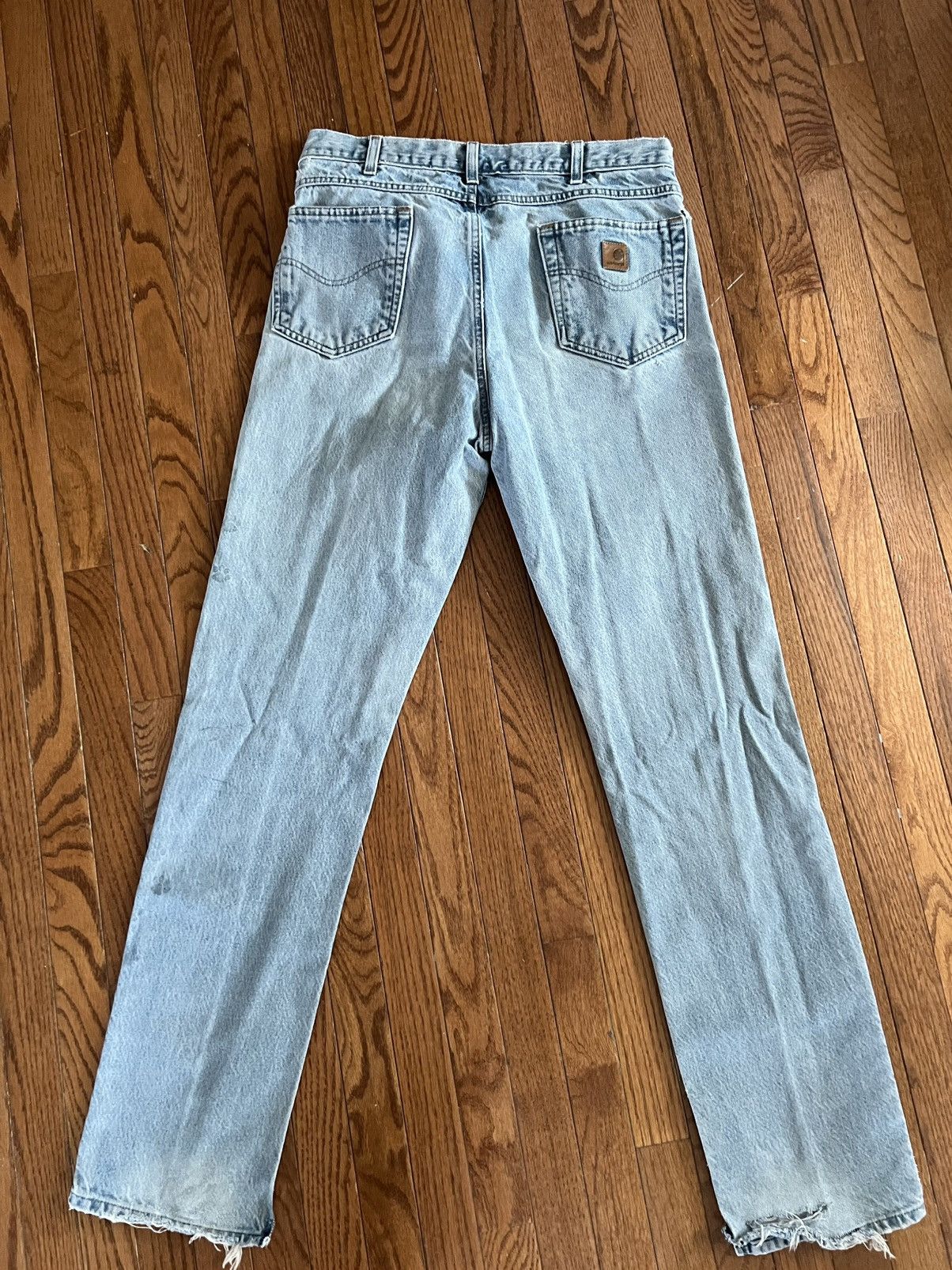 Carhartt Vintage Carhartt Light Wash Denim Customs 36x36 Stacking Size US 36 / EU 52 - 2 Thumbnail