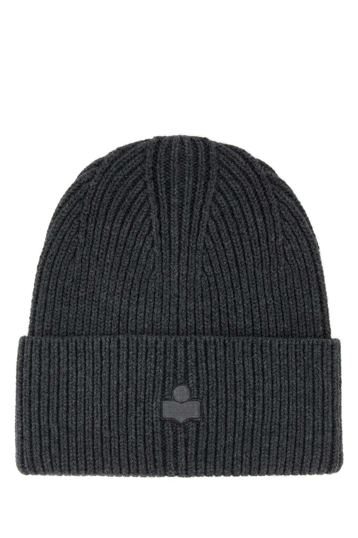 Isabel Marant Charcoal Stretch Cotton Blend Mayers Beanie Hat Size ONE SIZE - 1 Thumbnail