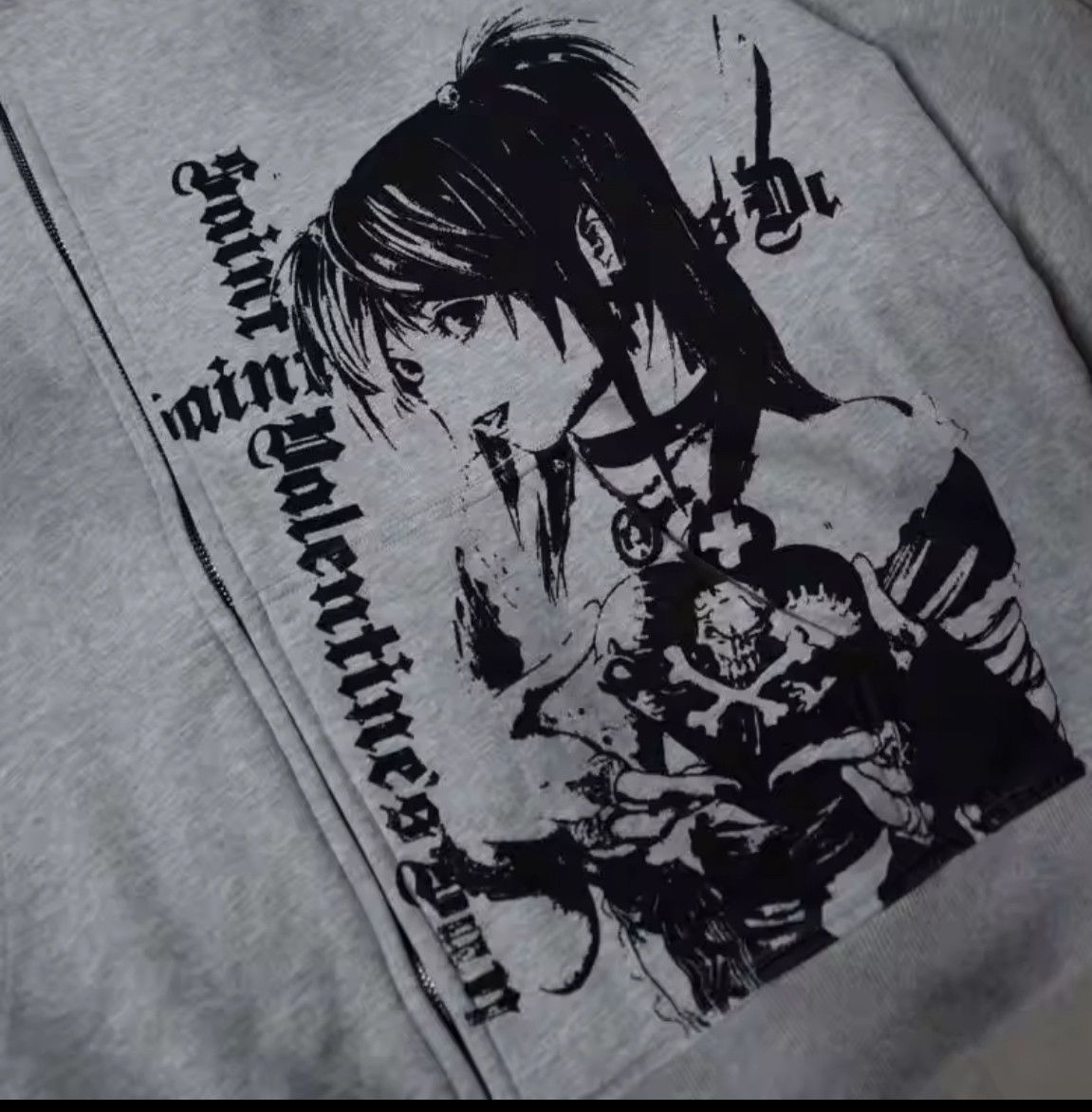 Other Fashion Punk Goth Grunge Death Note Fur Hat Graphic Hoodies Size US L / EU 52-54 / 3 - 4 Thumbnail