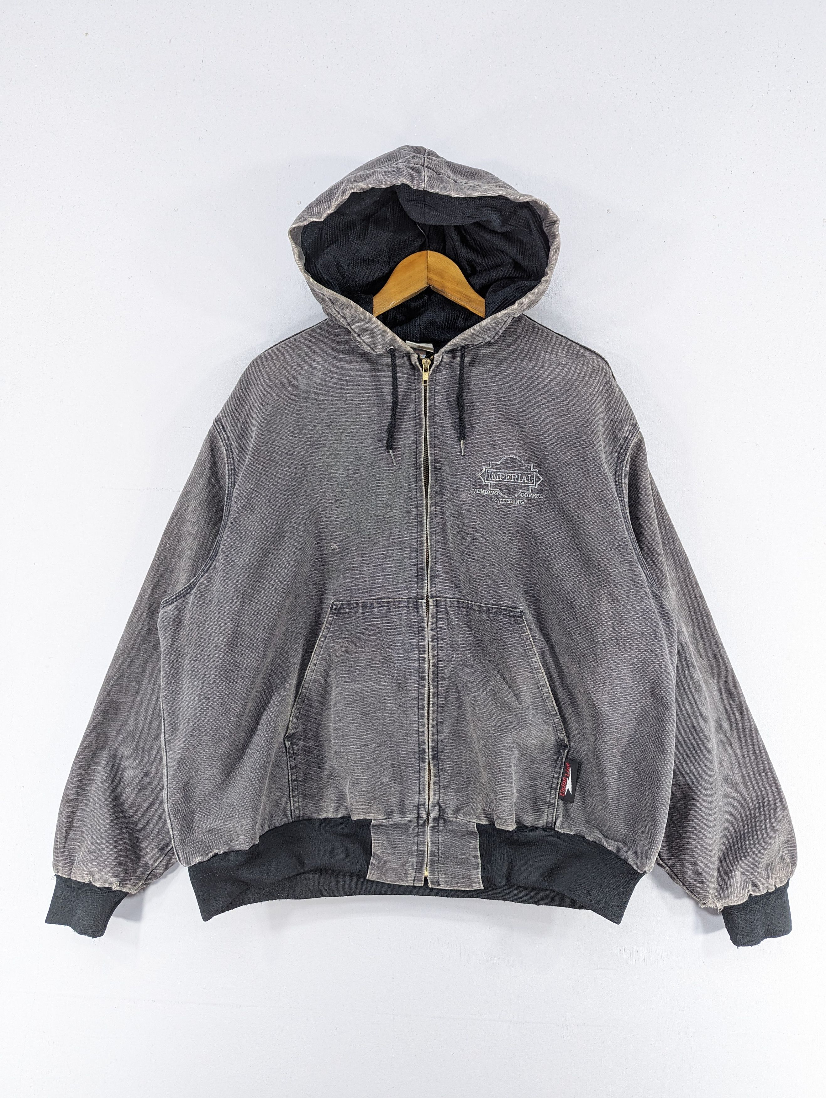Vintage Vintage Union Line Duck Canvas Distressed Jacket Hooded Size US XL / EU 56 / 4 - 1 Thumbnail