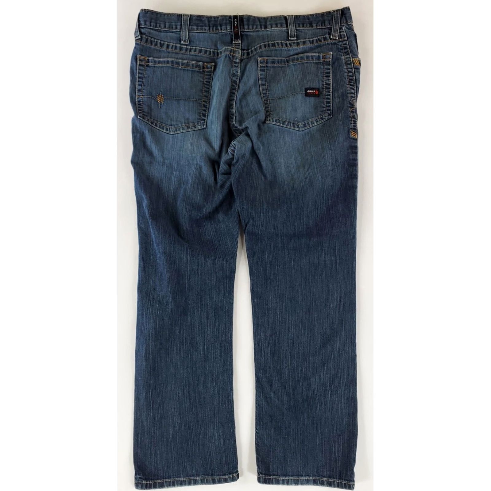 Ariat Ariat Jeans FR M4 Low Rise Boot Blue Mens 40x32 (40x31 Actual) Jeans Regular Men Blue 40 31 Flame-Resistant Straight Size US 40 / EU 56 - 6 Thumbnail