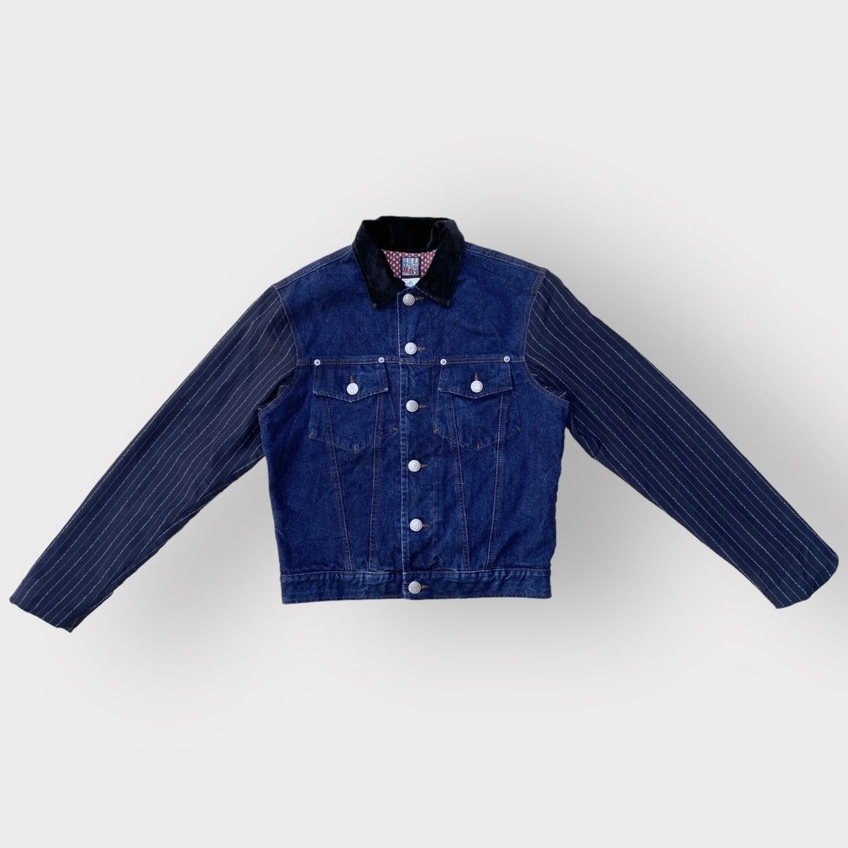 Jean Paul Gaultier JPG Contrast Sleeves And Collar Denim Trucker Size US M / EU 48-50 / 2 - 1 Thumbnail