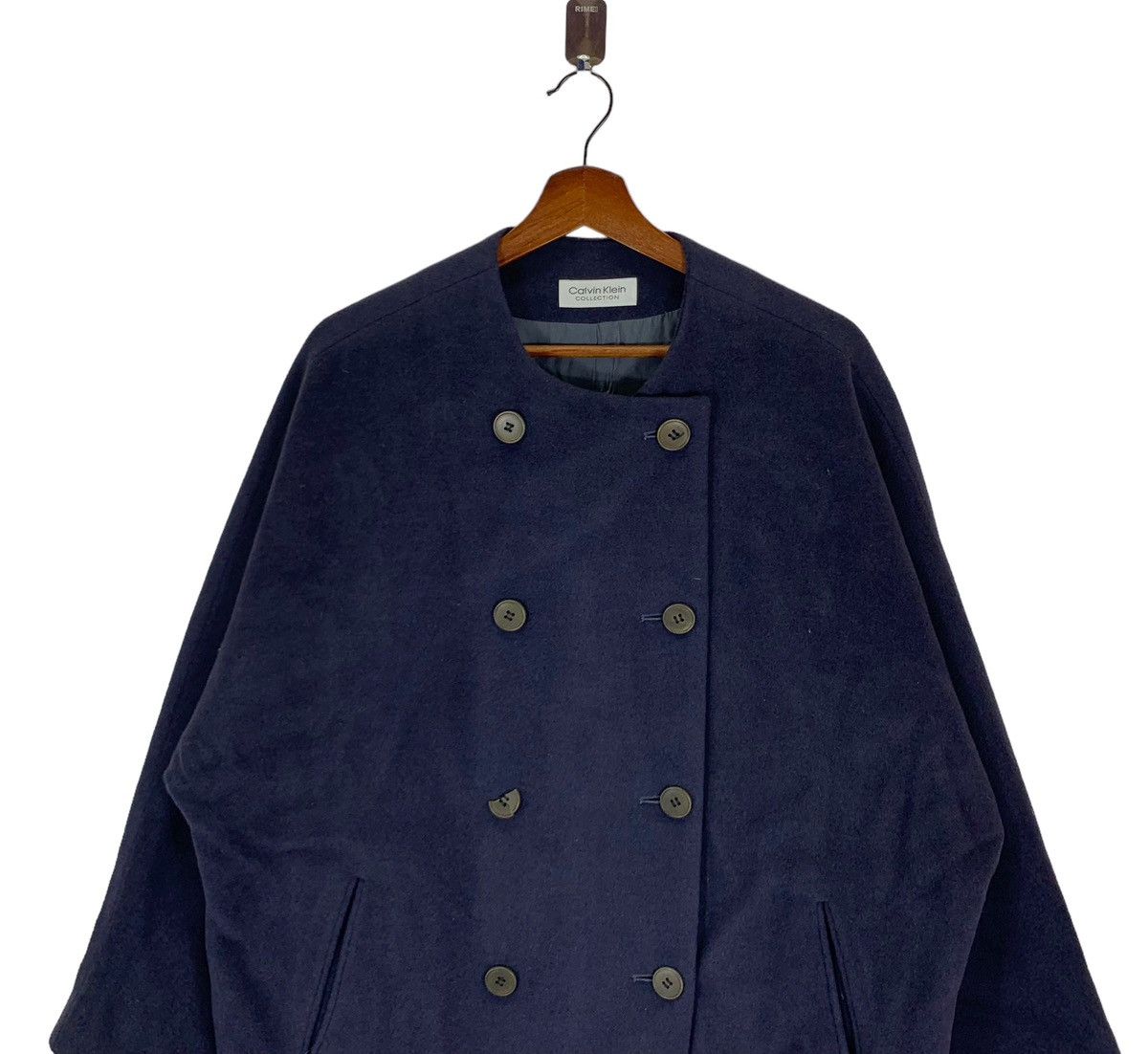 Calvin Klein DESIGNER CALVIN KLEIN COLLECTION WOOL BUTTON COAT Size US M / EU 48-50 / 2 - 4 Thumbnail