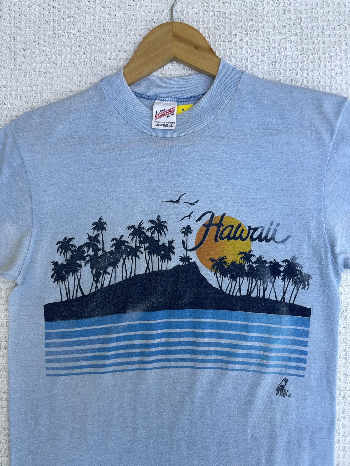 Vintage LastDrop🔥Rare🔥Vintage 70s HAWAII Polytees Sunstrokes T-Shirt Size US M / EU 48-50 / 2 - 10 Thumbnail
