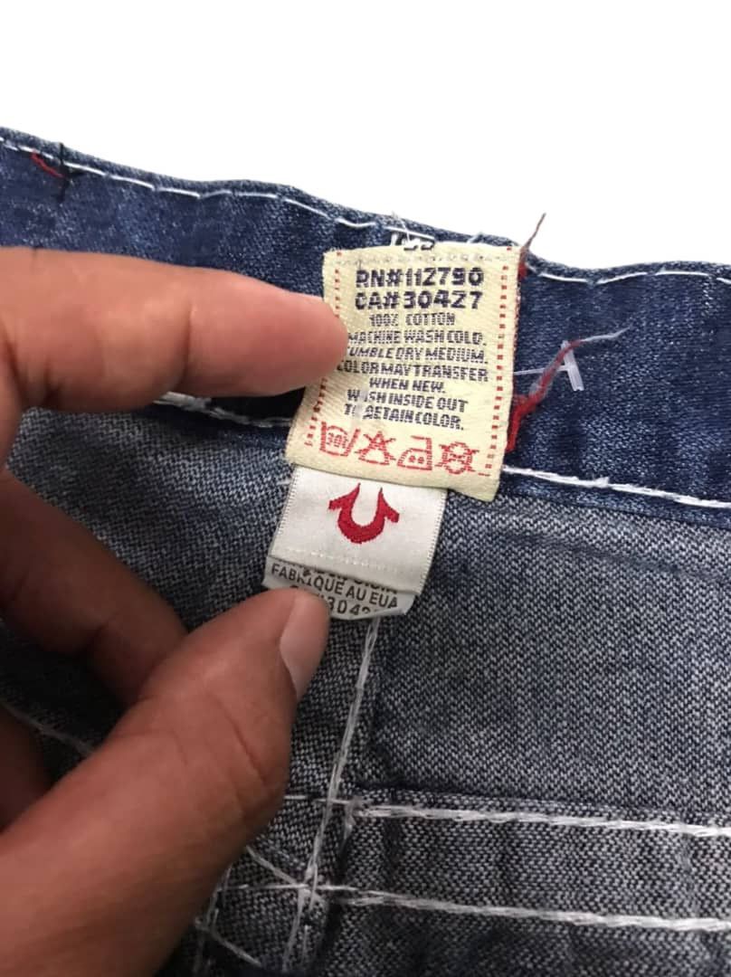 True Religion Vtg True Religion Joey Super T Distressed Short Baggy Jeans Size US 38 / EU 54 - 5 Thumbnail