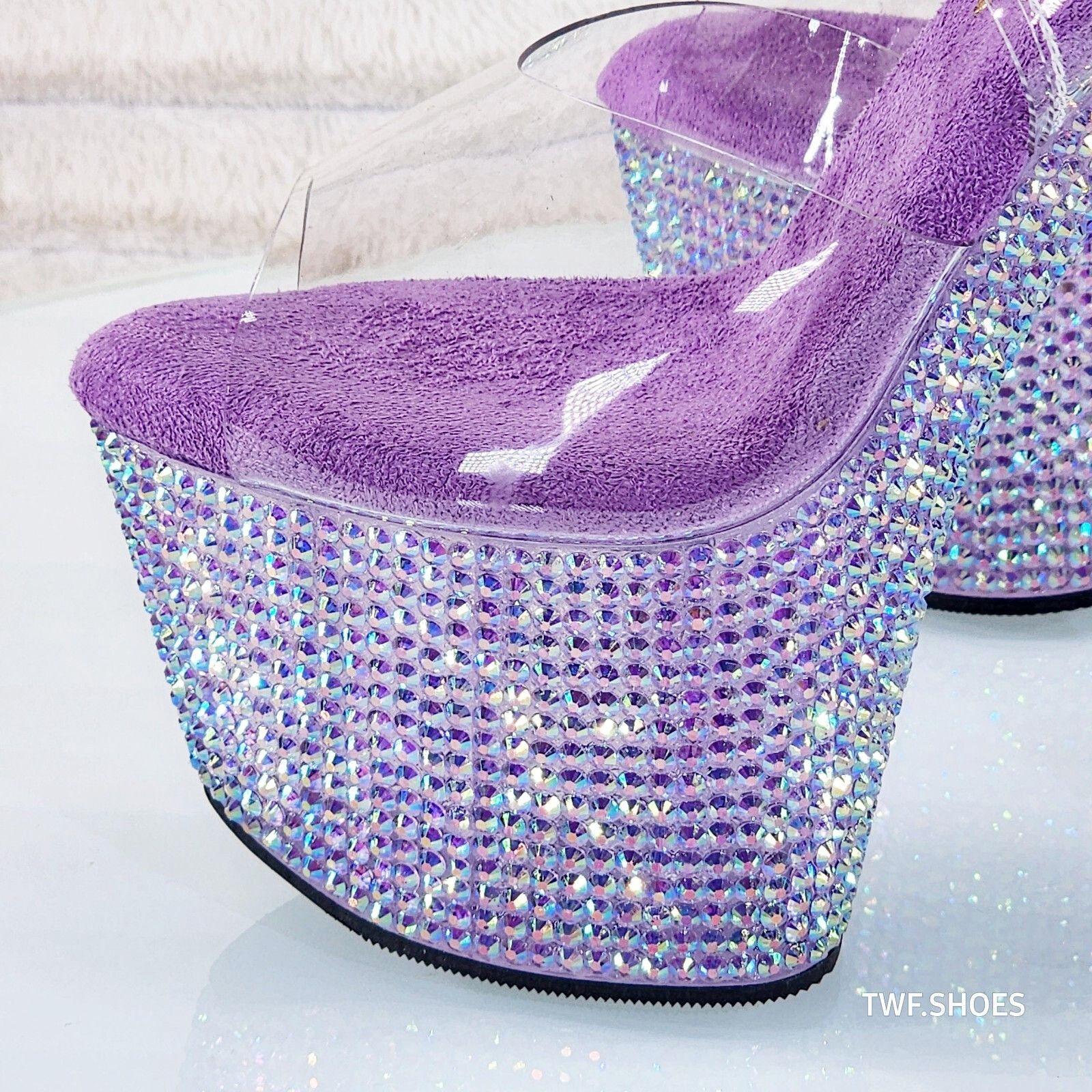 Other Bejeweled 708RS Rhinestone Platform 7" Stiletto High Heel Sh Size US 11 / IT 41 - 3 Thumbnail