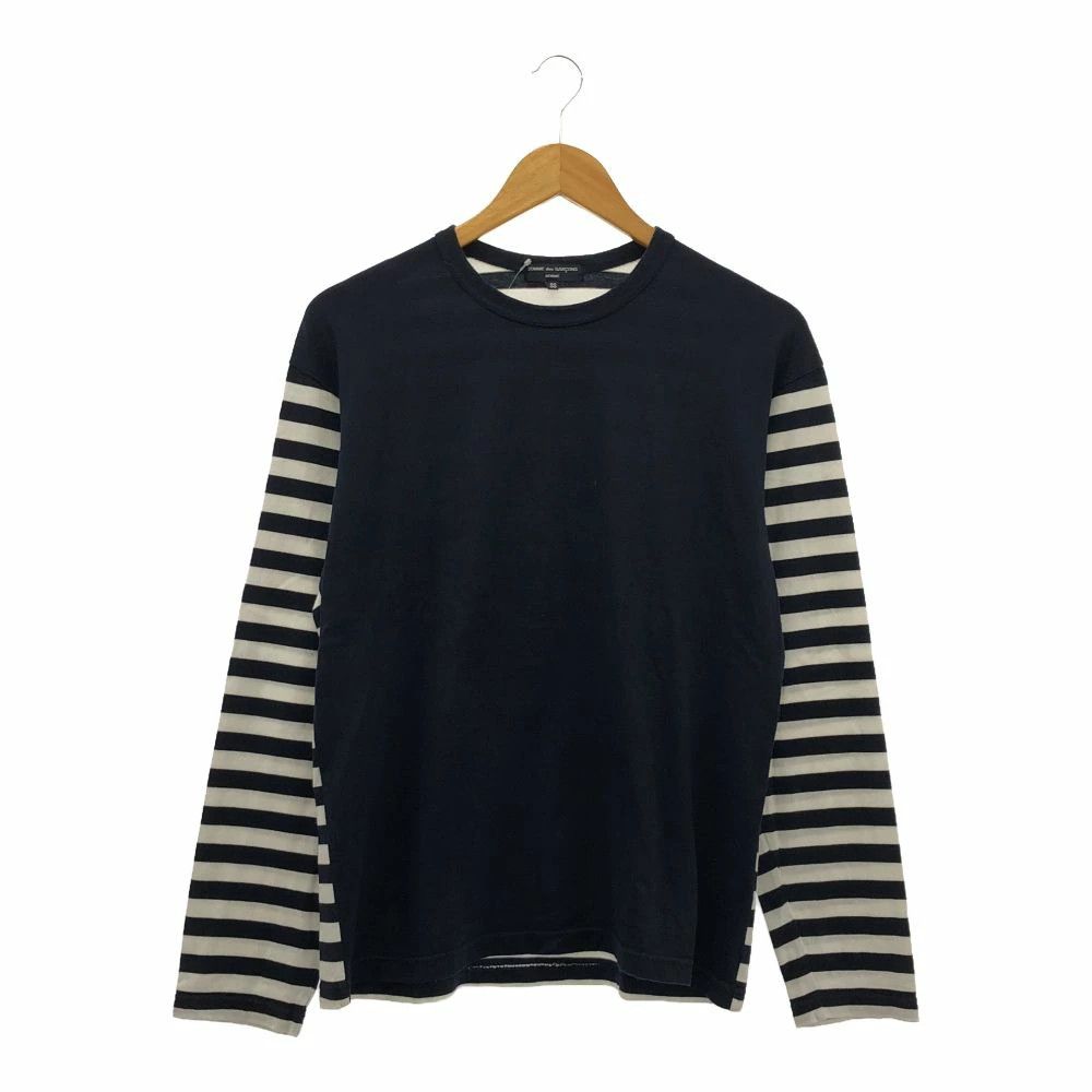 Comme des Garcons T-Shirts cotton long sleeve striped crewneck pullover Navy Size US XS / EU 42 / 0 - 1 Thumbnail